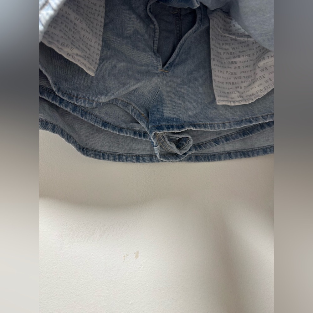 Light Wash Demi Denim Mini Skort Women - Picture 7 of 11